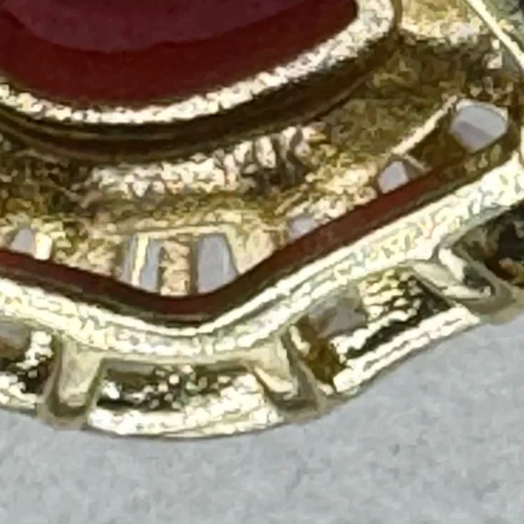 14k Pear Cut Ruby Earrings - Picture 4 of 16